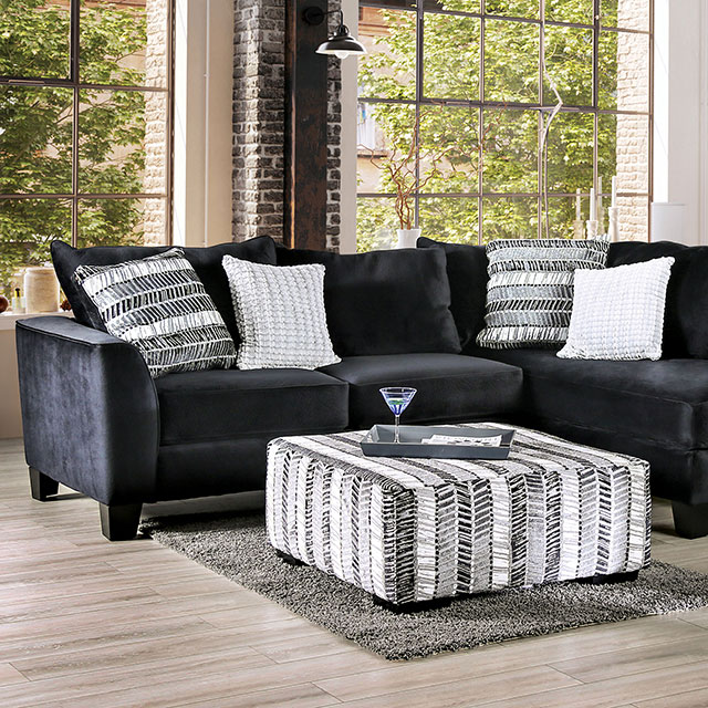Furniture Of America Modbury Transitional Black Sectional Model SM5160-SECT