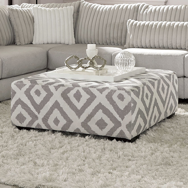 Furniture Of America Hermiston Transitional Gray Ottoman Model SM5171-OT