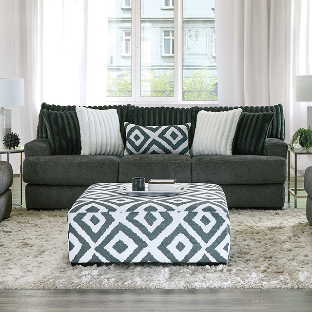 Furniture Of America Loughlin Transitional Gun Metal Sofa Model SM5195-SF