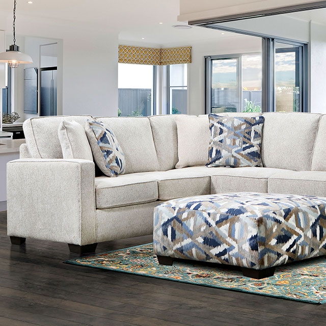 Furniture Of America Heathfield Contemporary Ivory Sectional Model SM5403-SECT