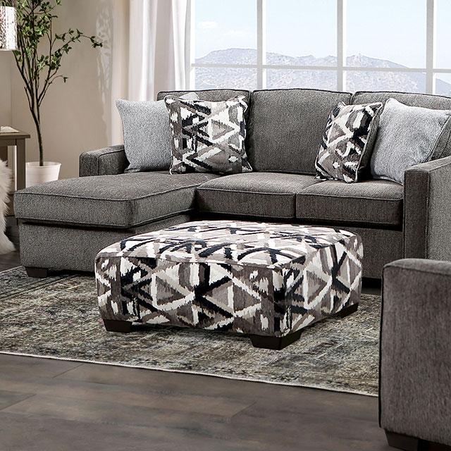 Furniture Of America Brentwood Contemporary Gray Sectional Model SM5405