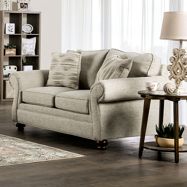 Furniture Of America Amaya Transitional Cream Loveseat Model SM5411-LV