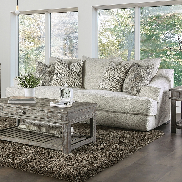 Furniture Of America Moorpark Contemporary Off-White Sofa Model SM6092-SF