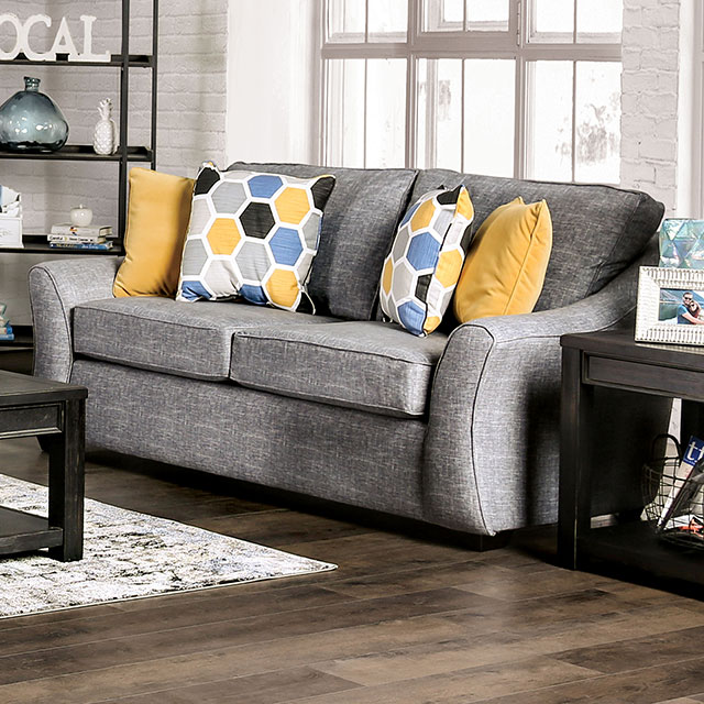 Furniture Of America Jarrow Transitional Light Gray Loveseat Model SM8001-LV