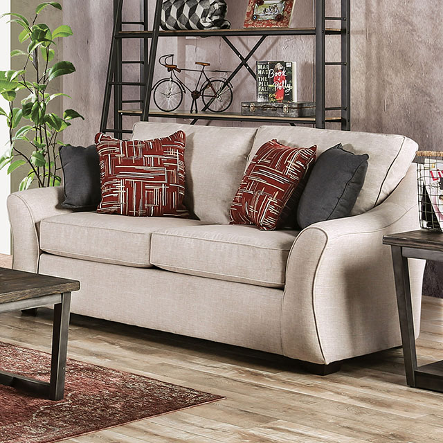 Furniture Of America Jarrow Transitional Ivory Loveseat Model SM8003-LV