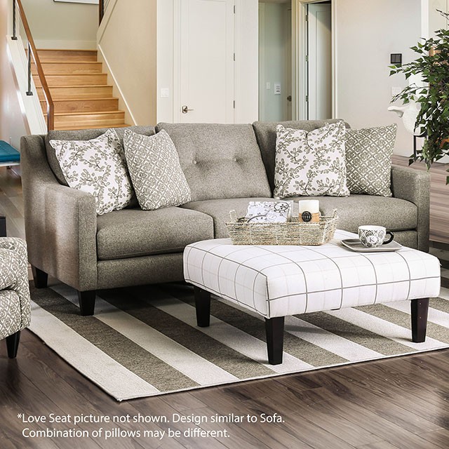 Furniture Of America Dorset Transitional Light Gray Love Seat Model SM8564-LV