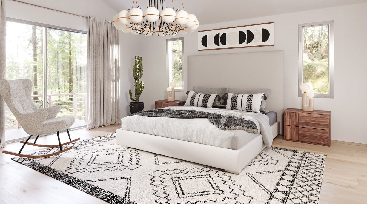 LA Furniture Sogno Italian Modern Beige Fabric High Headboard Q Bed VGAC-SOGNO-BED-HH-Q Contemporary Style by Vig Furnitrue Number 80034 Catch Home Goods