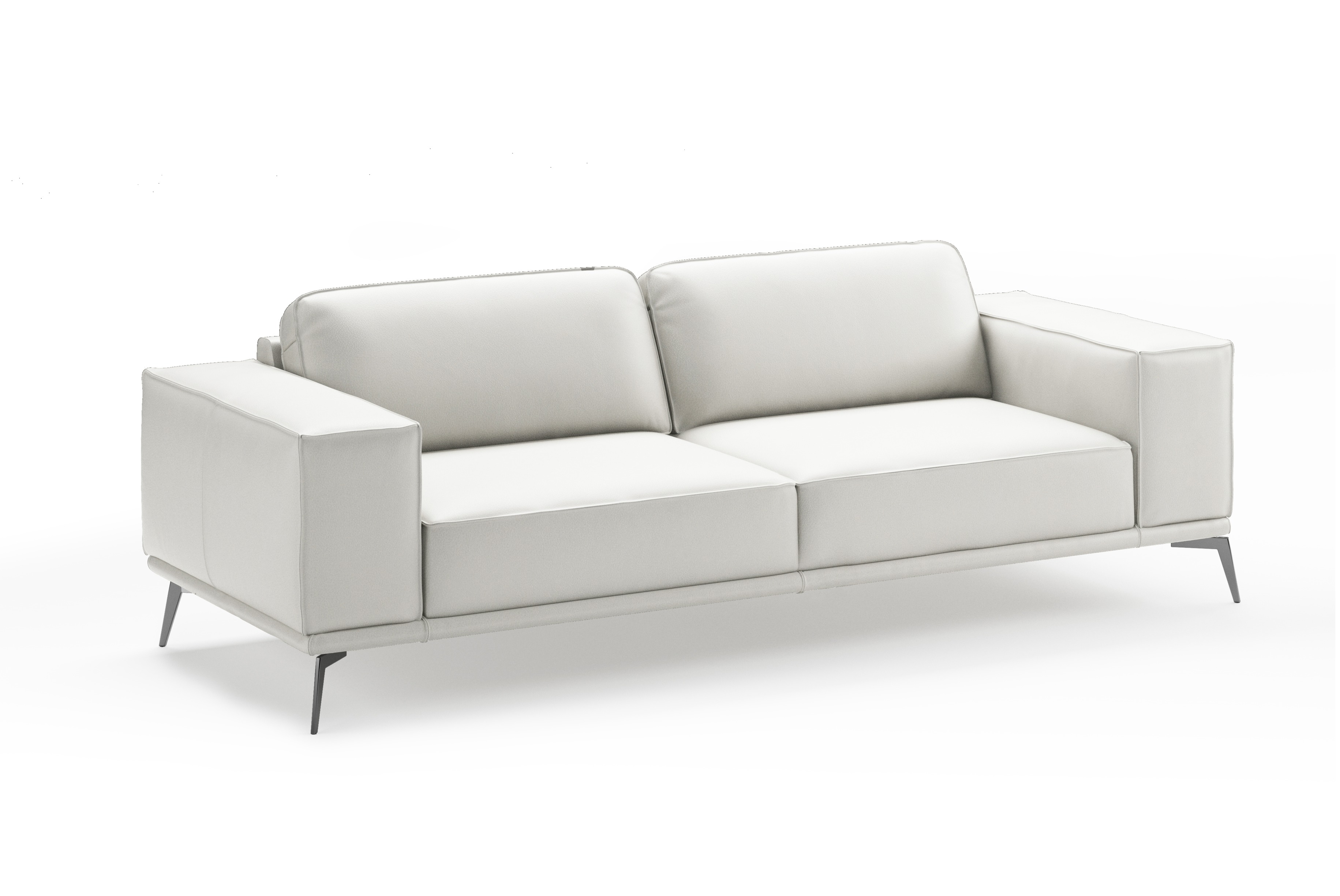 LA Furniture Soho Contemporary Italian White Leather Sofa VGCCSOHO-WHT-S Contemporary Style by Vig Furnitrue Number 81701 Catch Home Goods