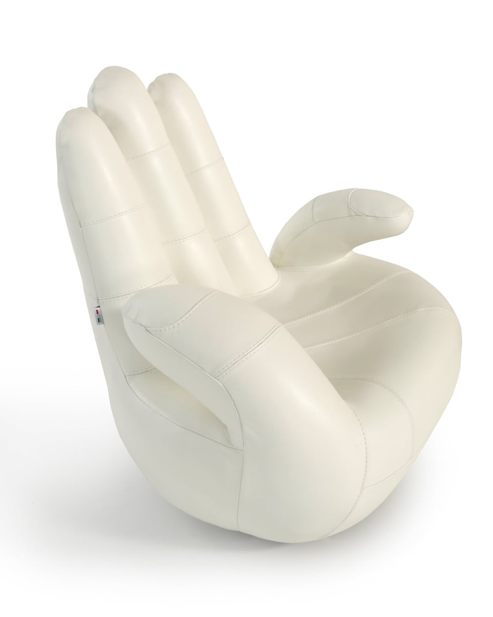 LA Furniture Sosia Modern White Leather Hand Accent Chair VGNTSOSIA-WHT Contemporary Style by Vig Furnitrue Number 70613 Catch Home Goods