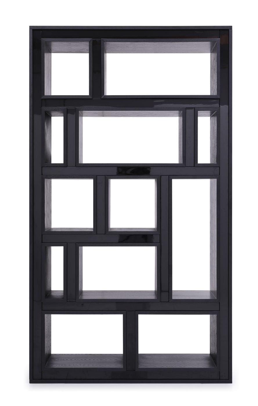 LA Furniture Suffolk Contemporary Black Ash Bookcase VGVCBF-003-7 Contemporary Style by Vig Furnitrue Number 77425 Catch Home Goods