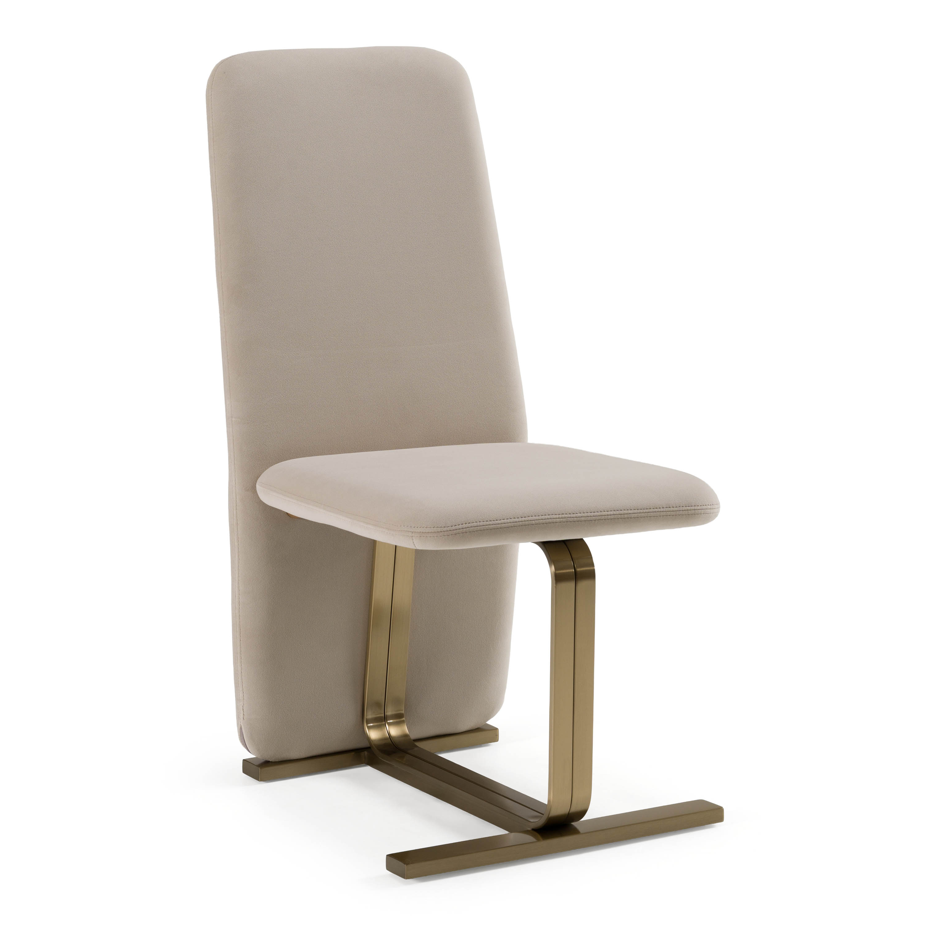 LA Furniture Tasha Modern Light Beige Grey Velvet + Brushed Brass Dining Chair (Set of 2) VGVC-B2133-LTGRY Contemporary Style by Vig Furnitrue Number 81203Z Catch Home Goods