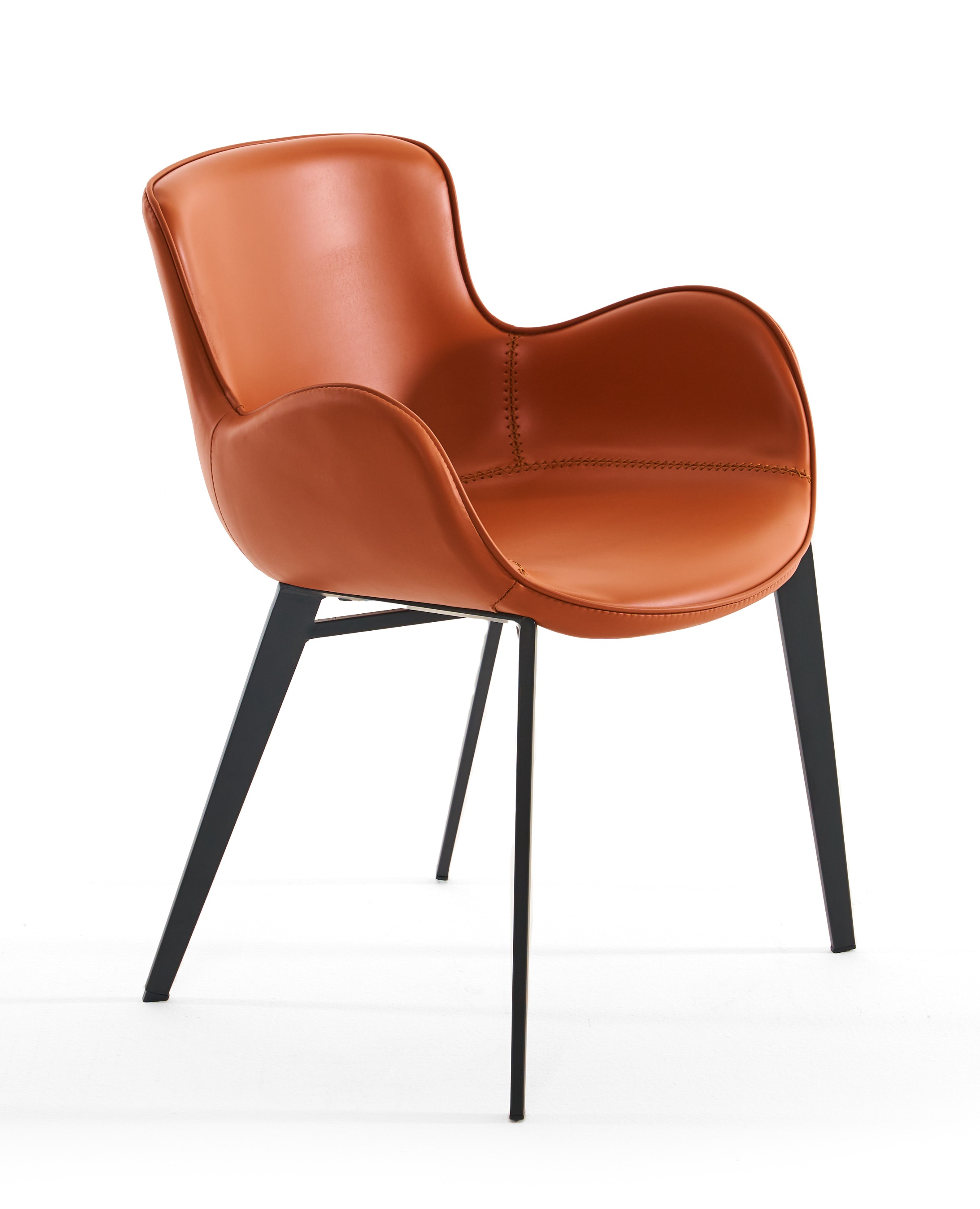 LA Furniture Tayla Modern Cognac Eco-Leather Dining Chair VGHR3636-COGNAC-DC Contemporary Style by Vig Furnitrue Number 79588 Catch Home Goods