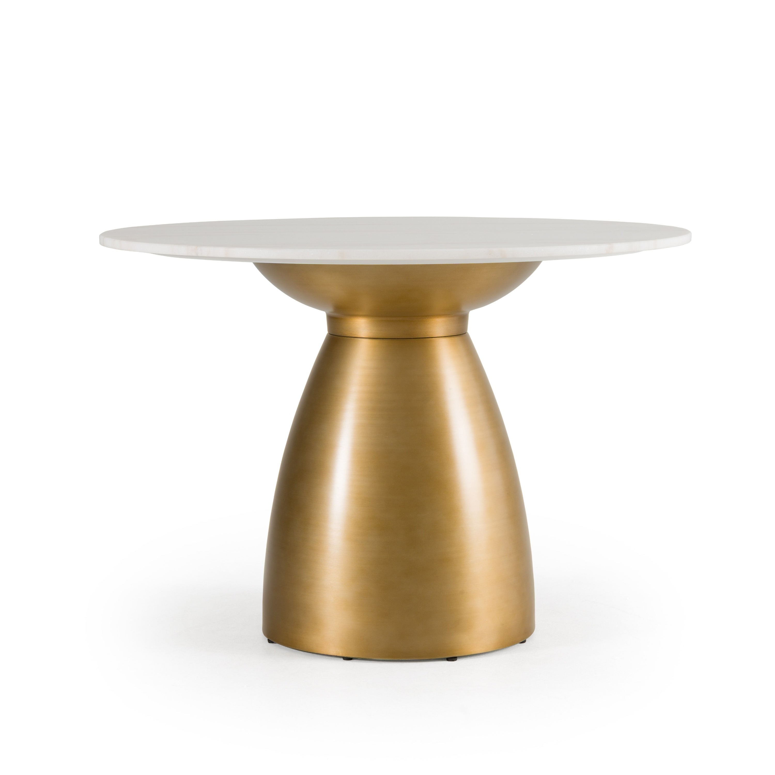 LA Furniture Tilly Glam White Marble + Gold Round Dining Table VGGM-M-DT1854R Contemporary Style by Vig Furnitrue Number 83333 Catch Home Goods