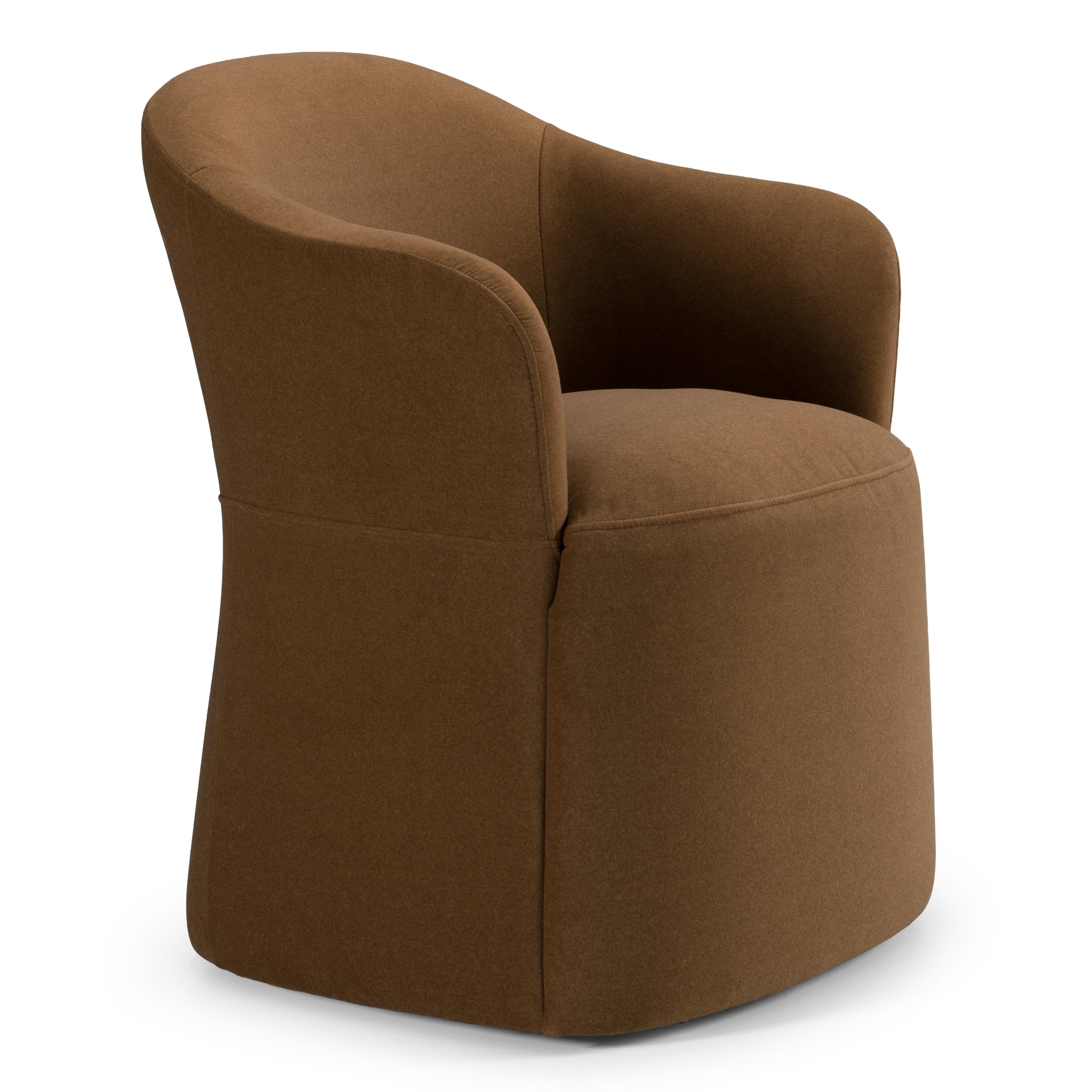 LA Furniture Timothy Modern Brown Fabric Dining Chair with Castor Wheels VGKK-KF.Y2151-BRN Contemporary Style by Vig Furnitrue Number 82789 Catch Home Goods