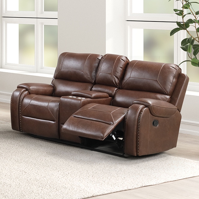 Furniture Of America Tepic Transitional Brown Loveseat Model TM6012BR-LV