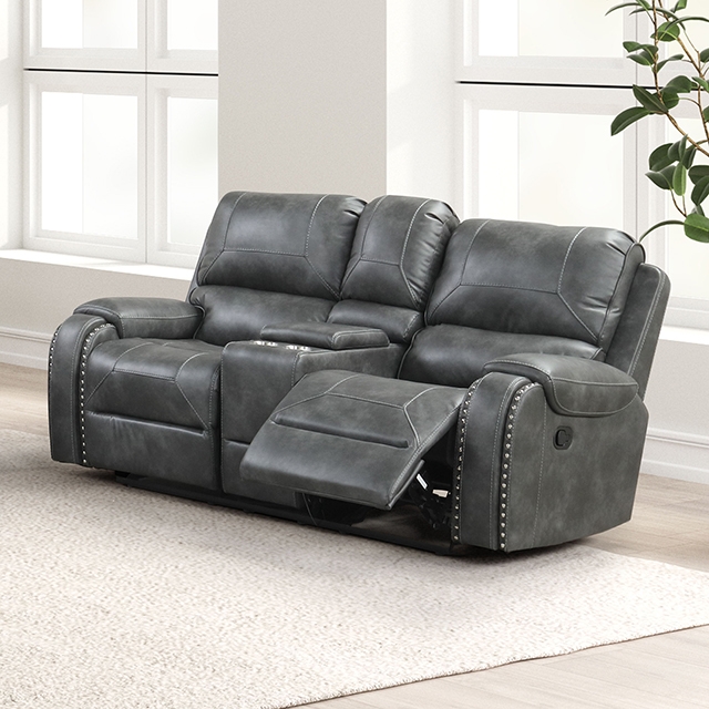 Furniture Of America Tepic Transitional Gray Loveseat Model TM6012GY-LV