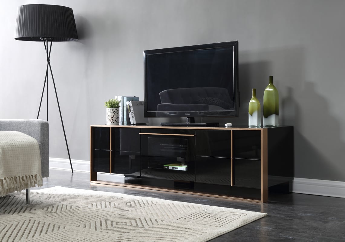 LA Furniture Cartier Modern Black & Rosegold TV Stand VGVCTV-A002 Contemporary Style by Vig Furnitrue Number 73247 Catch Home Goods