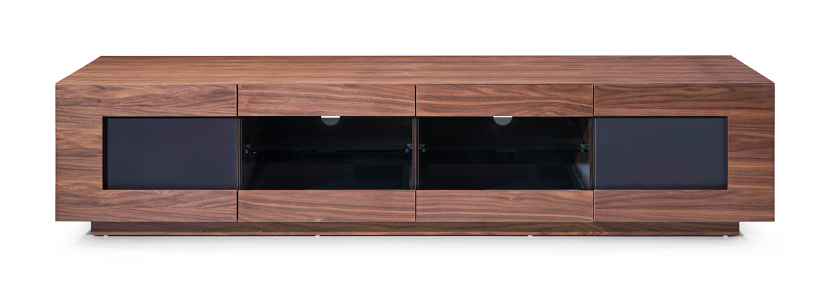 LA Furniture Frost Modern Small Walnut TV Stand VGWCTV004SM-WAL Contemporary Style by Vig Furnitrue Number 73686 Catch Home Goods