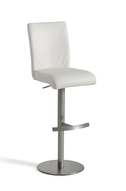 LA Furniture T-1206 Modern White Eco-Leather Bar Stool VGCBT1206-WHT Contemporary Style by Vig Furnitrue Number 16170 Catch Home Goods