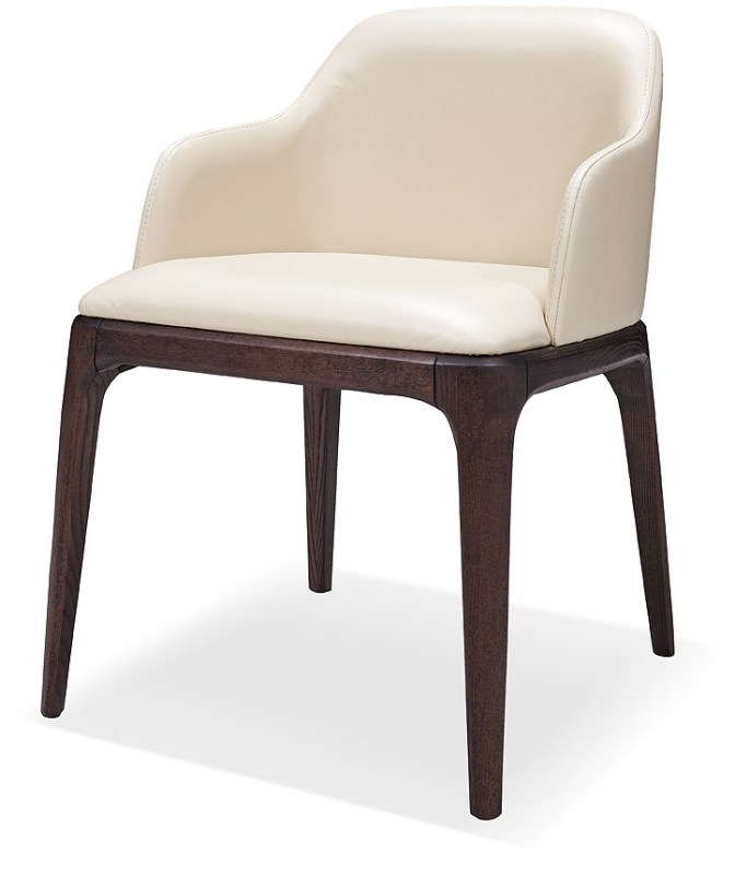 LA Furniture Margot Modern Cream Eco-Leather Dining Chair VGWCE537Y Contemporary Style by Vig Furnitrue Number 15341 Catch Home Goods