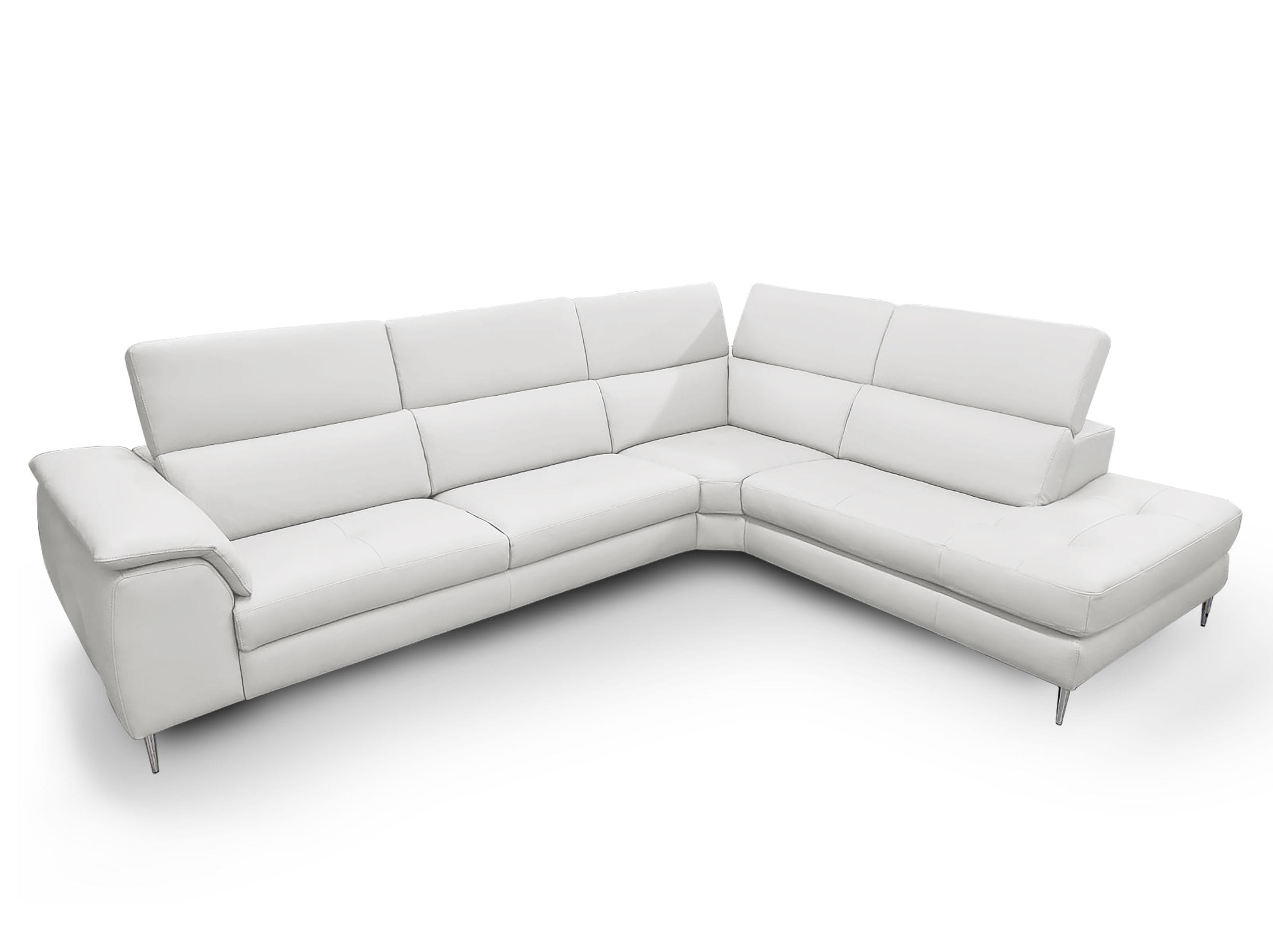 LA Furniture Viola Italian Contemporary Grey Leather Right Facing Sectional Sofa VGCCVIOLA-KIM-GRY-RAF-SECT Contemporary Style by Vig Furnitrue Number 81700 Catch Home Goods