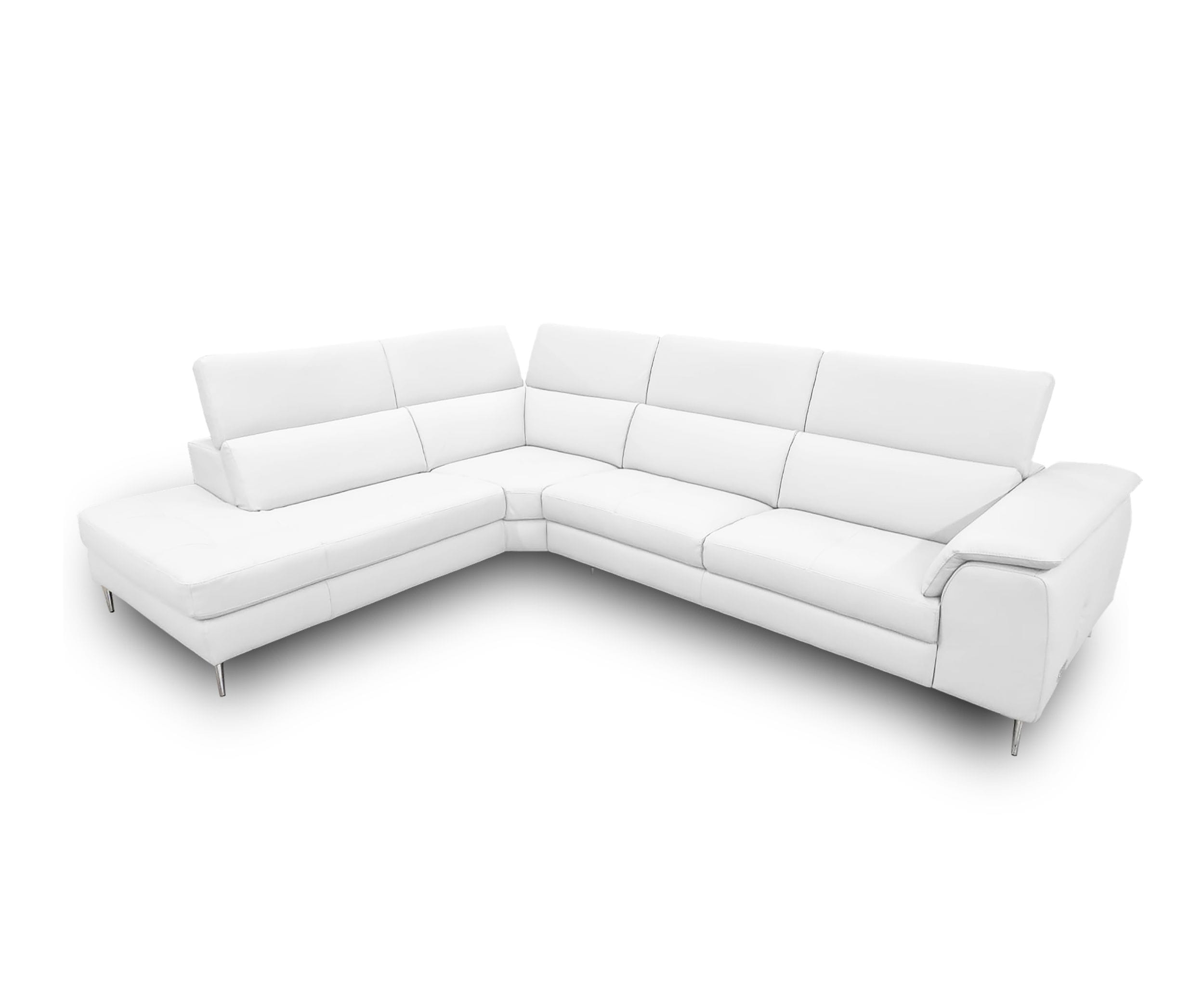 LA Furniture Viola Italian Contemporary White Leather Left Facing Sectional Sofa VGCCVIOLA-KIM-WHT-LAF-SECT Contemporary Style by Vig Furnitrue Number 78825A|81695 Catch Home Goods