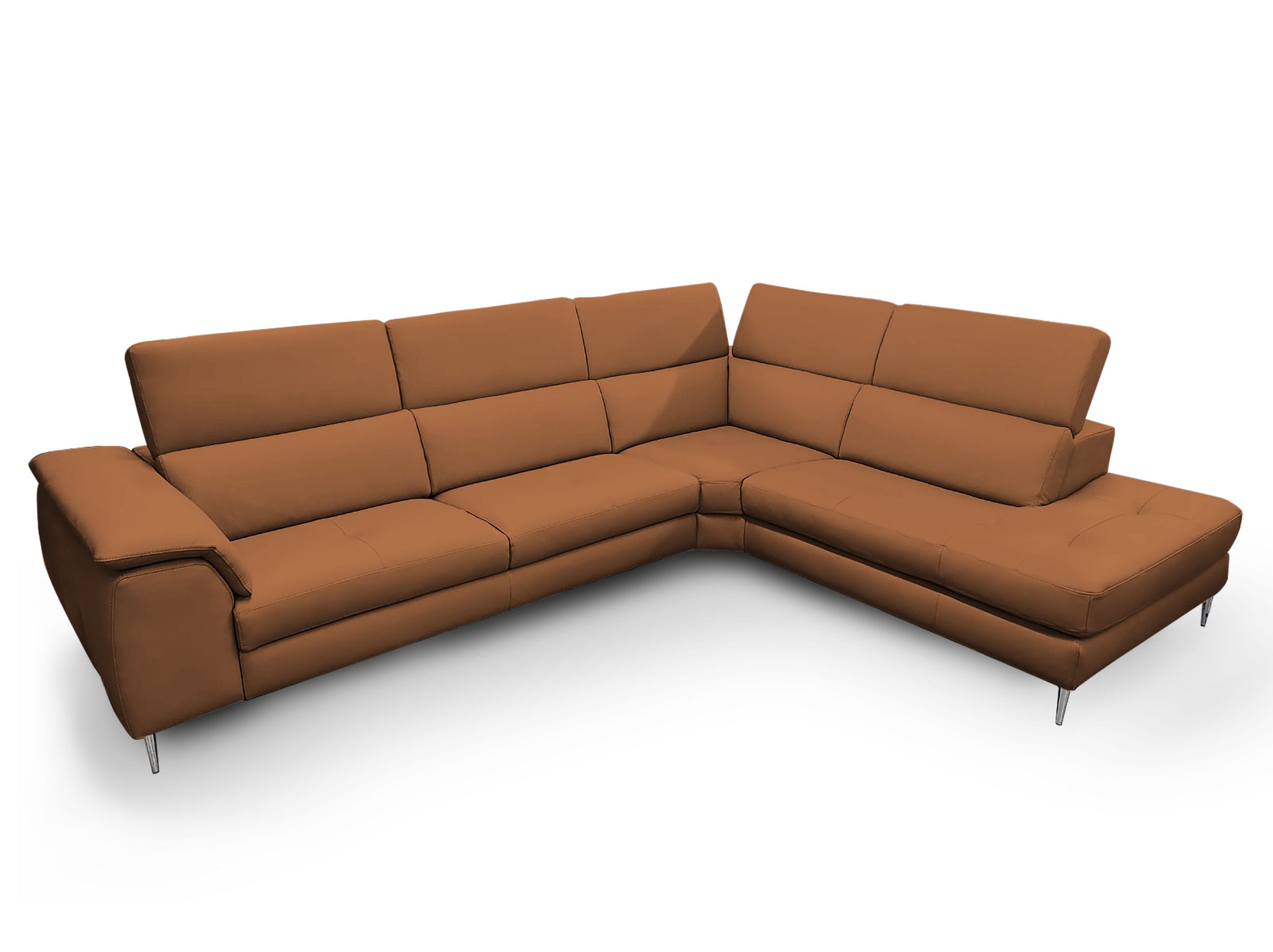 LA Furniture Viola Italian Contemporary Cognac Leather Right Facing Sectional Sofa VGCCVIOLA-KIM-COG-RAF-SECT Contemporary Style by Vig Furnitrue Number 78840|81698 Catch Home Goods