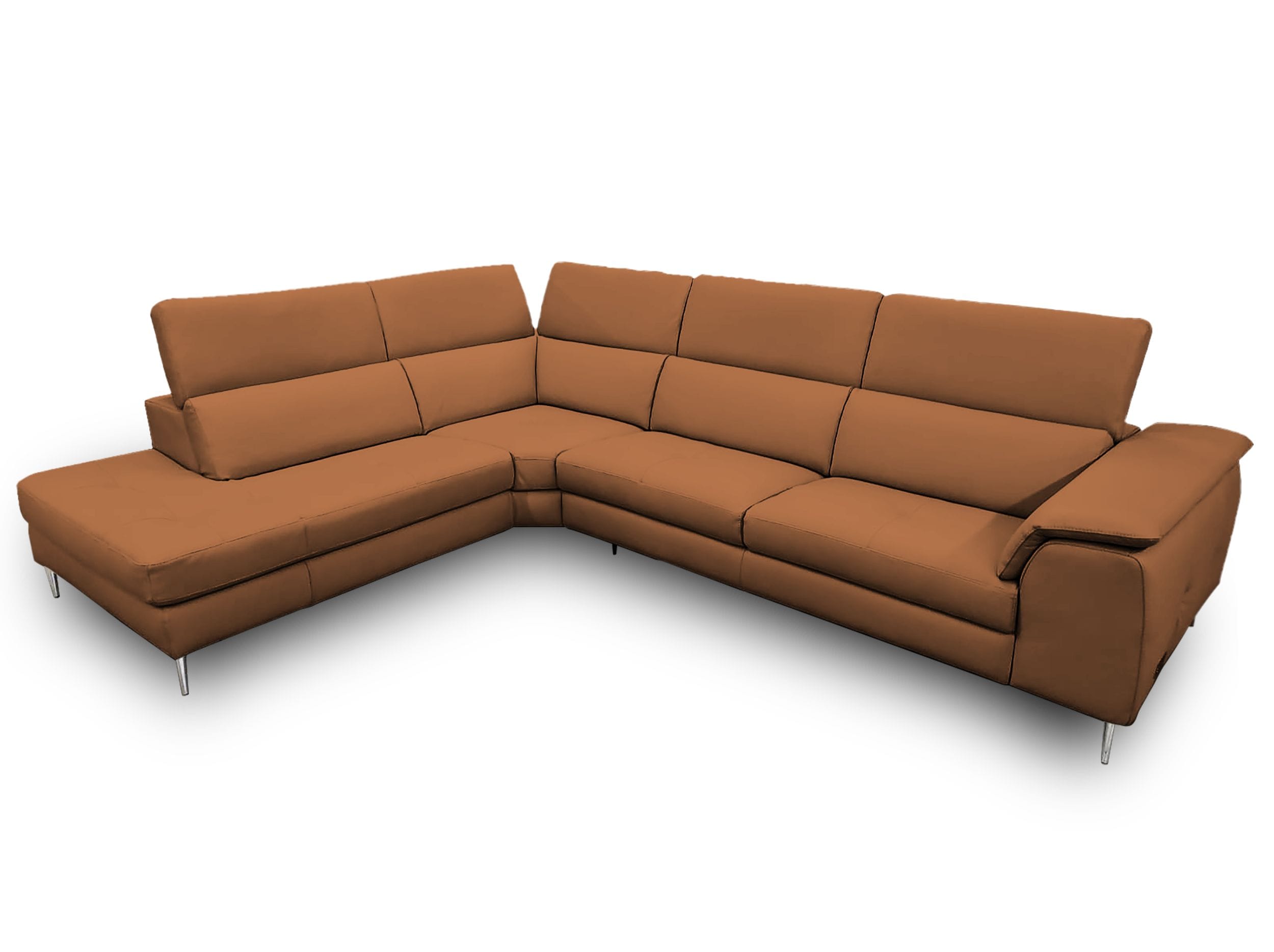 LA Furniture Viola Italian Contemporary Cognac Leather Left Facing Sectional Sofa VGCCVIOLA-KIM-COG-LAF-SECT Contemporary Style by Vig Furnitrue Number 78841|81697 Catch Home Goods
