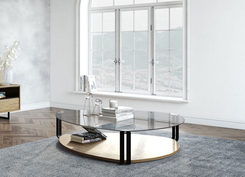 LA Furniture Viviana Modern Coffee Table VGBB-MH1904C-GRY Contemporary Style by Vig Furnitrue Number 76256 Catch Home Goods