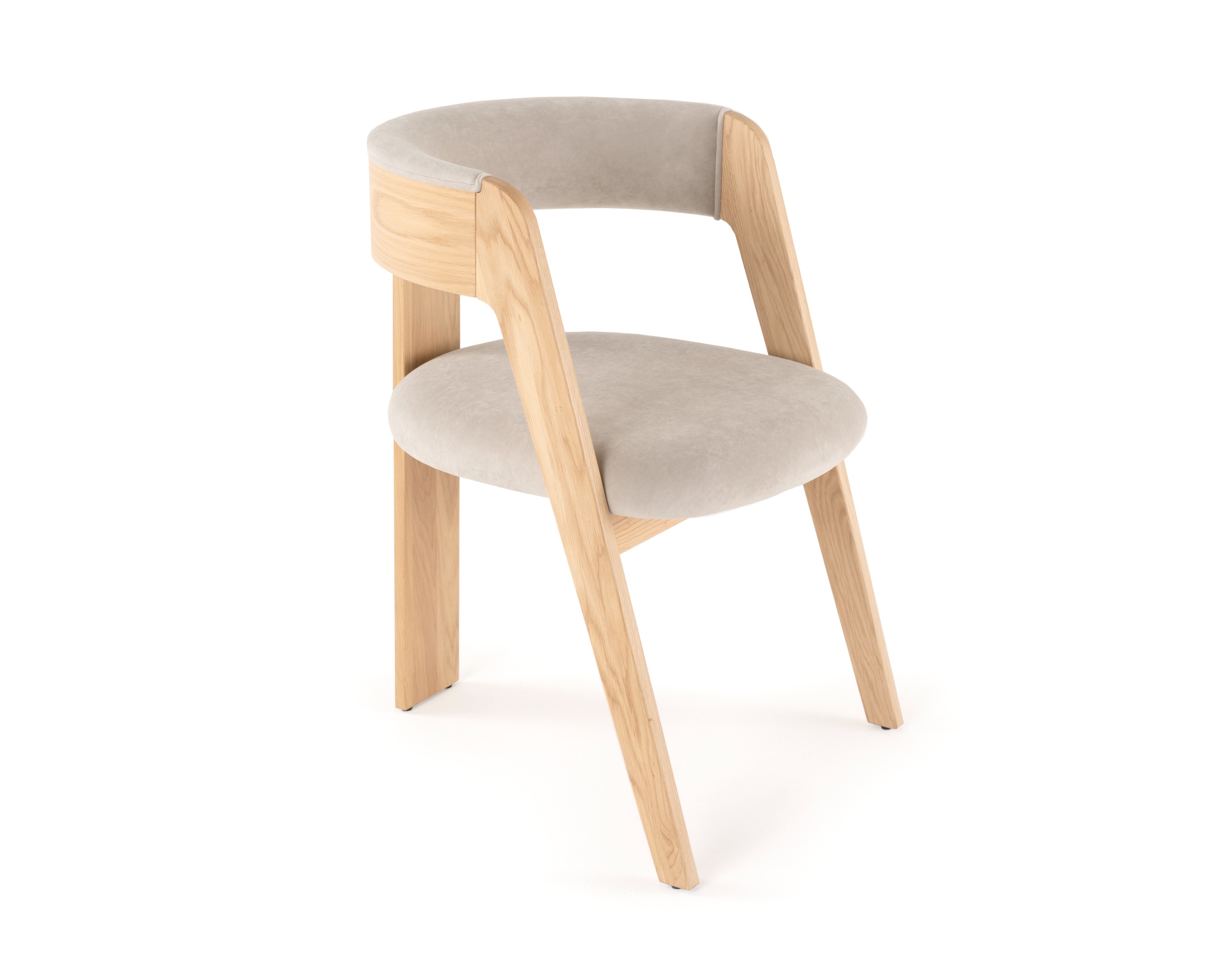 LA Furniture Washington Modern Cream Velvet + Natural Oak Dining Chair (Set of 2) VGME121259-CDCHR Contemporary Style by Vig Furnitrue Number 82160Z Catch Home Goods