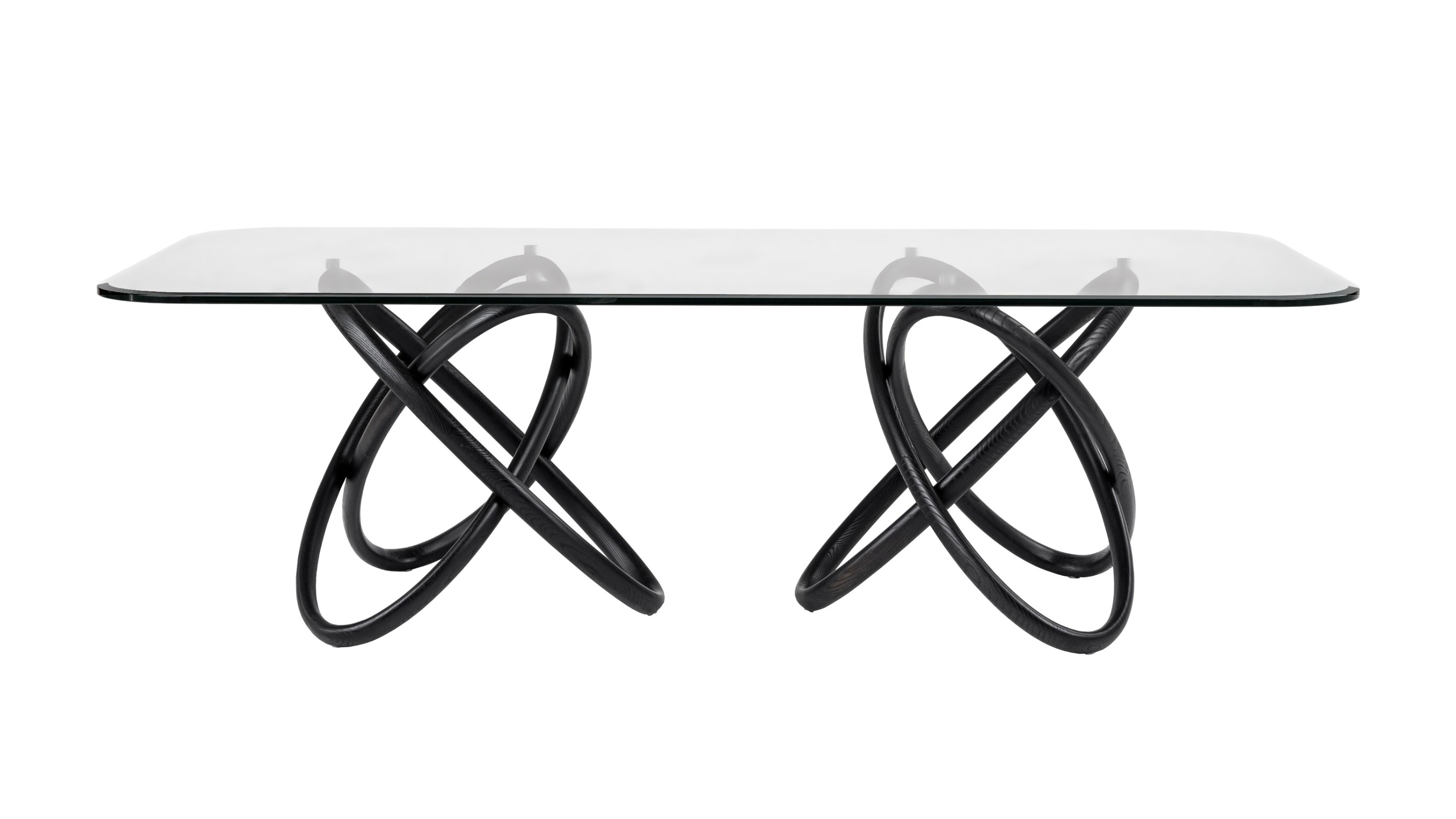 LA Furniture Mason Modern Glass & Black Ash Dining Table VGCSDT-16092-BLK Contemporary Style by Vig Furnitrue Number 81725 Catch Home Goods