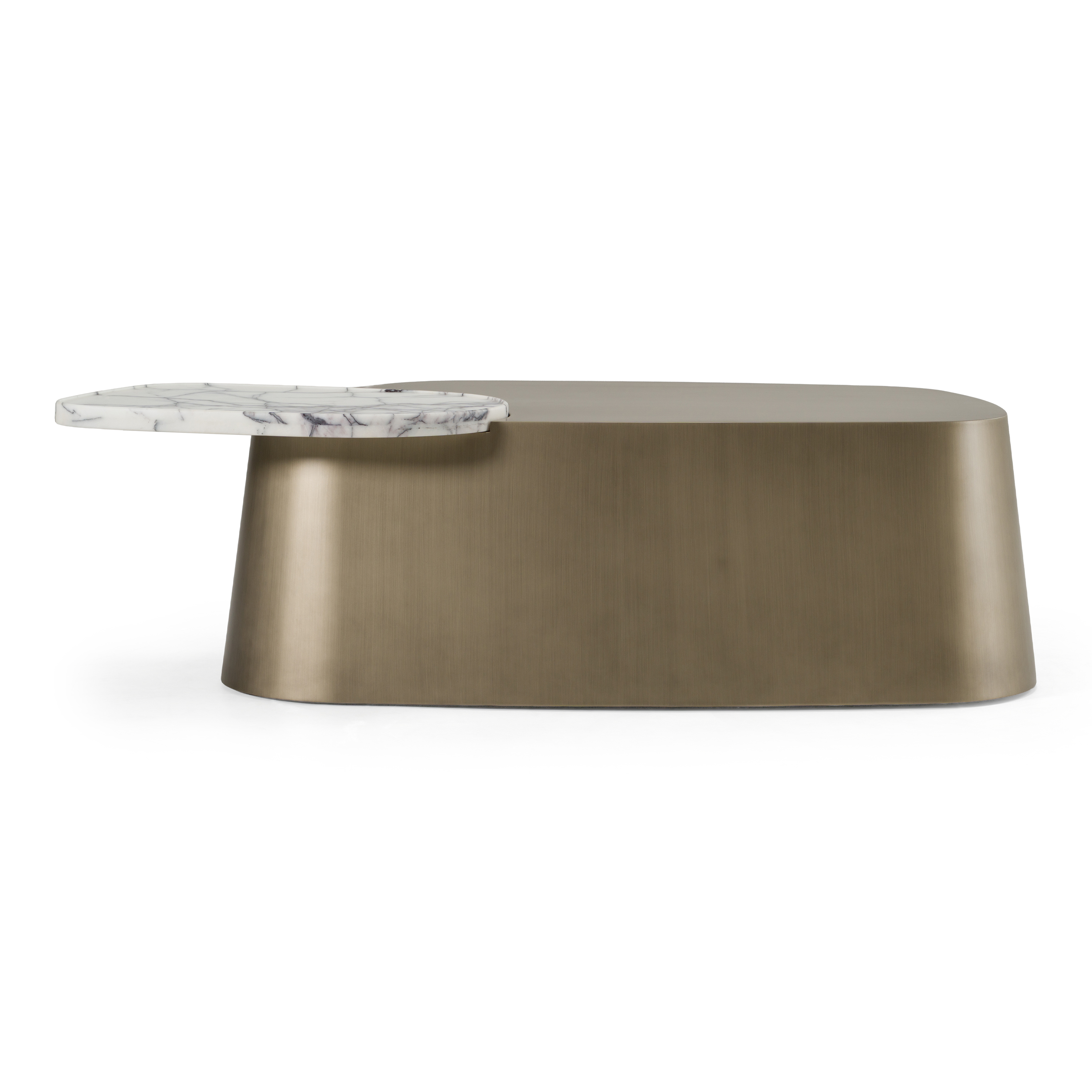 LA Furniture Yano Modern White Marble + Antique Brass Coffee Table VGFA-CT2119L Contemporary Style by Vig Furnitrue Number 85799 Catch Home Goods