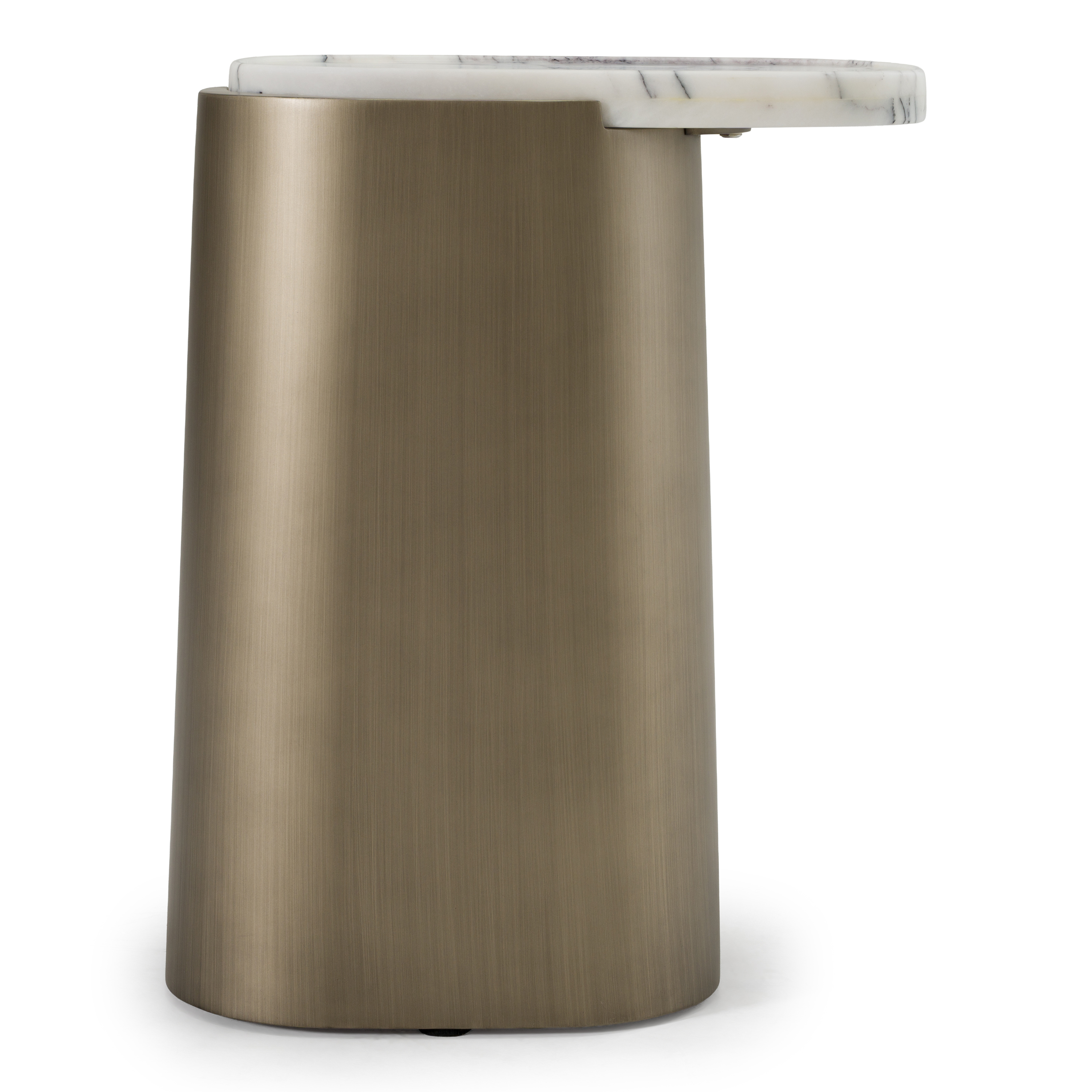 LA Furniture Yano Modern White Marble + Antique Brass End Table VGFA-CT2119S Contemporary Style by Vig Furnitrue Number 85800 Catch Home Goods