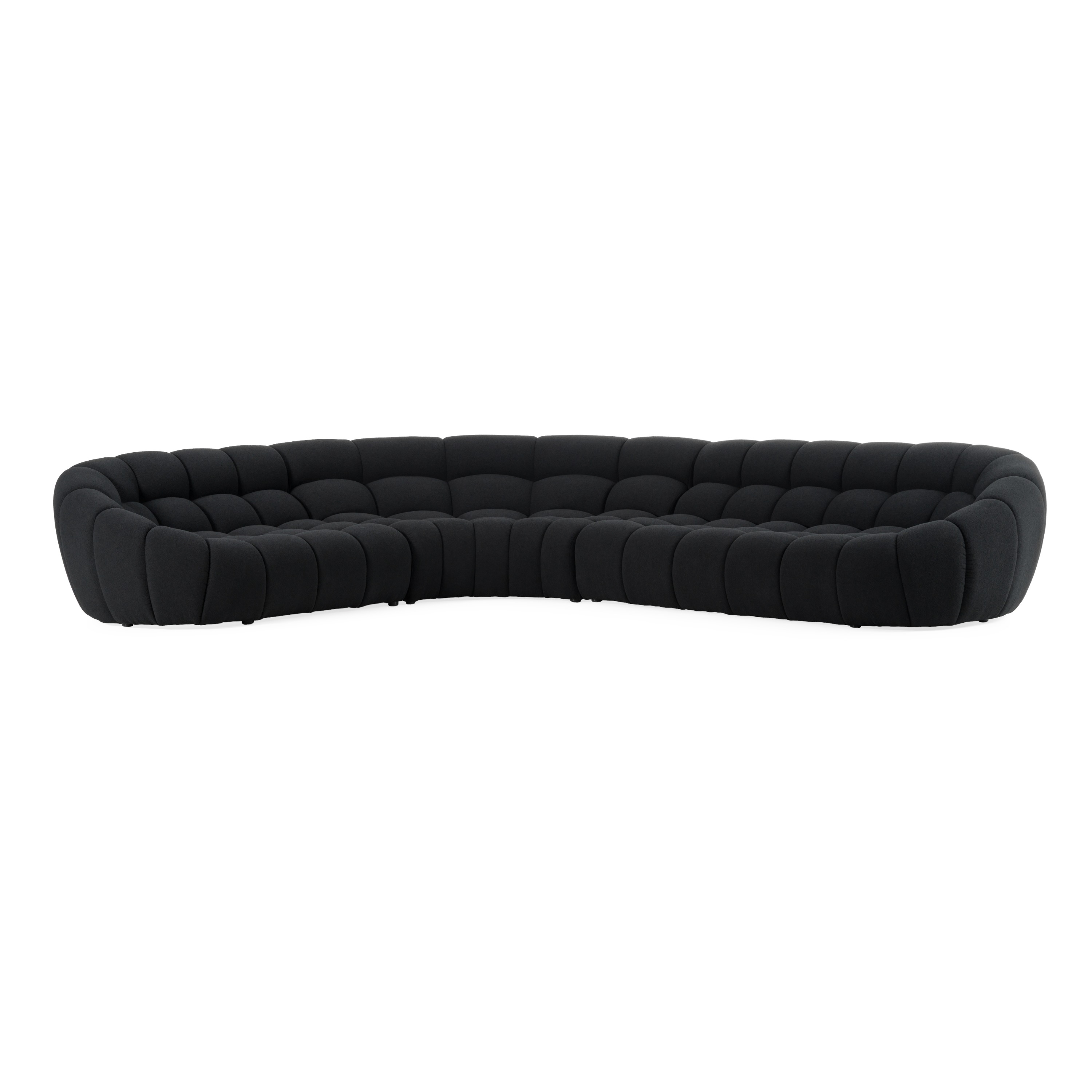 LA Furniture Yolonda Black Fabric Sectional Sofa VGEV-2126B-BLK Contemporary Style by Vig Furnitrue Number 82845 Catch Home Goods