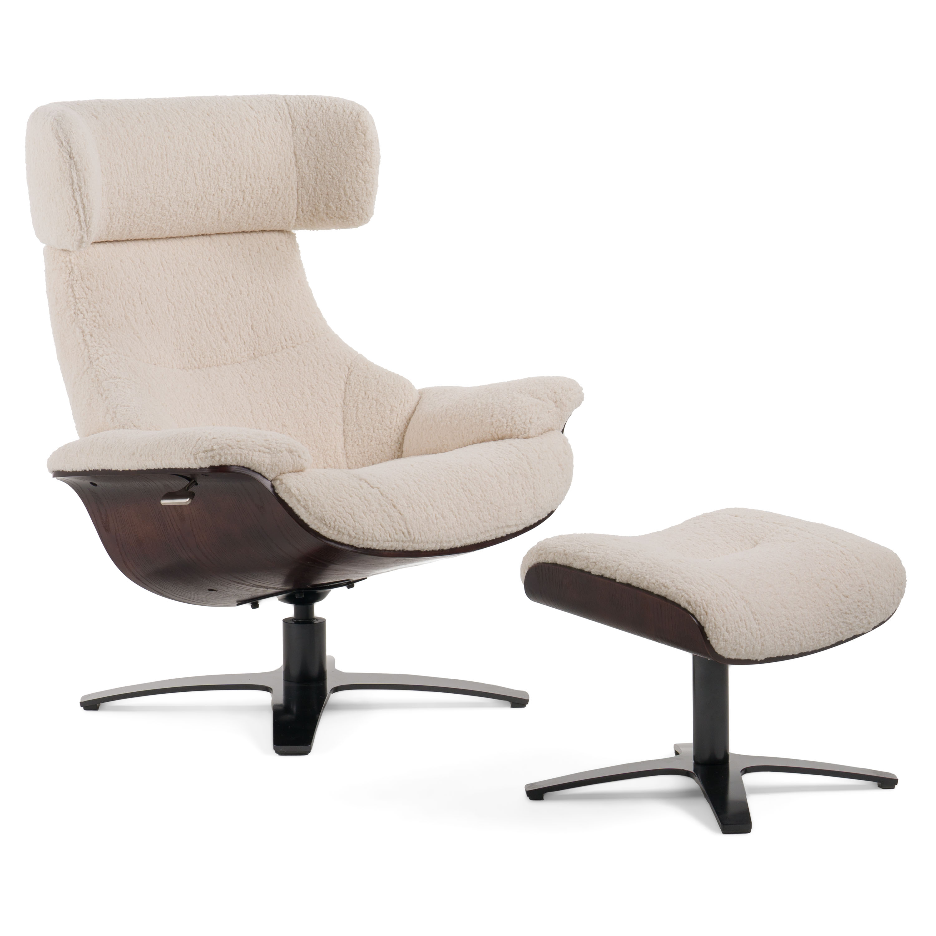 LA Furniture Zahara Modern Beige Lounge Chair & Ottoman VGKK-A985-BGE-SET Contemporary Style by Vig Furnitrue Number 80968 Catch Home Goods